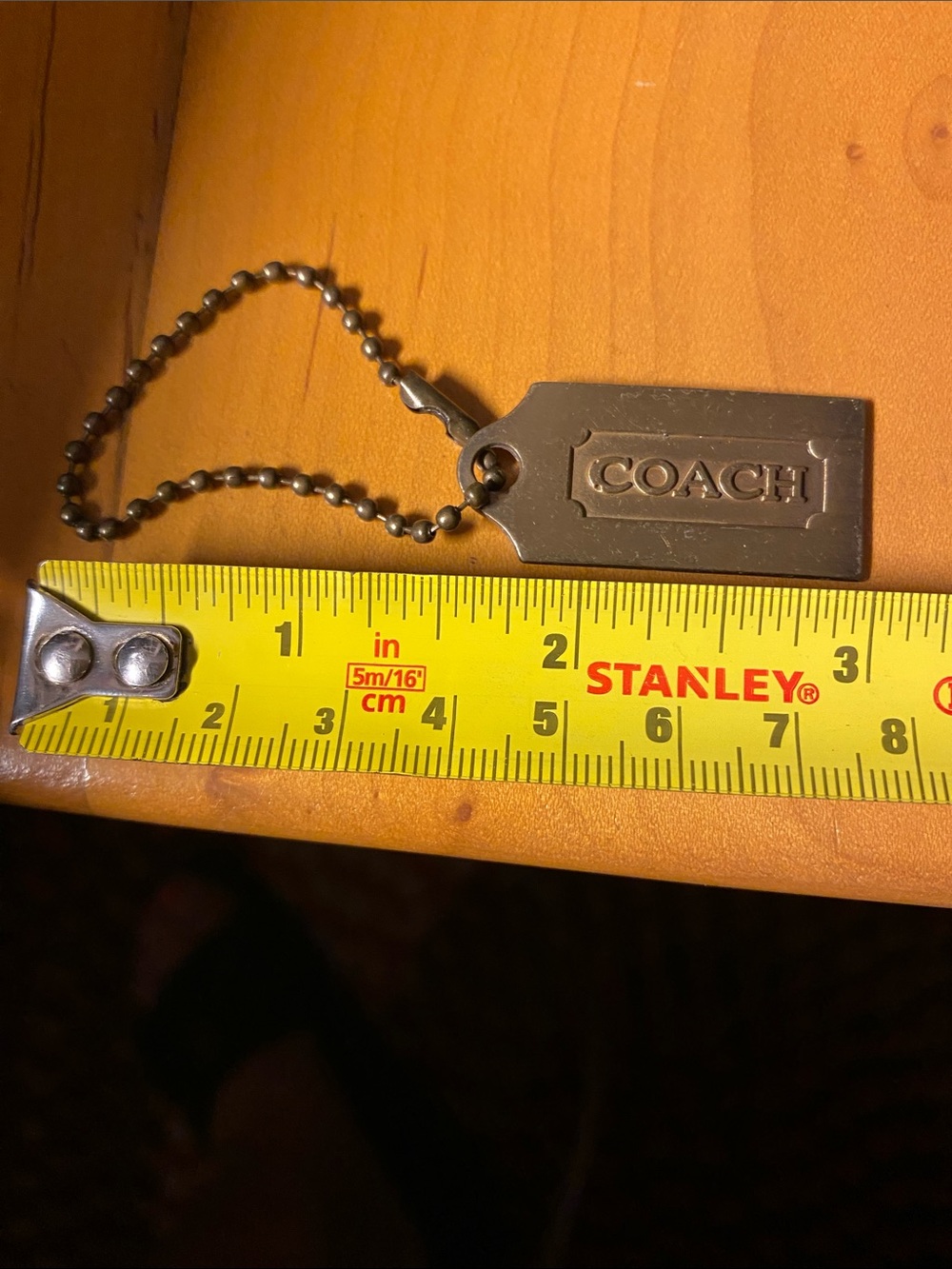 ! Coach Bronze color Metal Hangtag Charm Keychain Bag Accessory - Picture 4 of 4